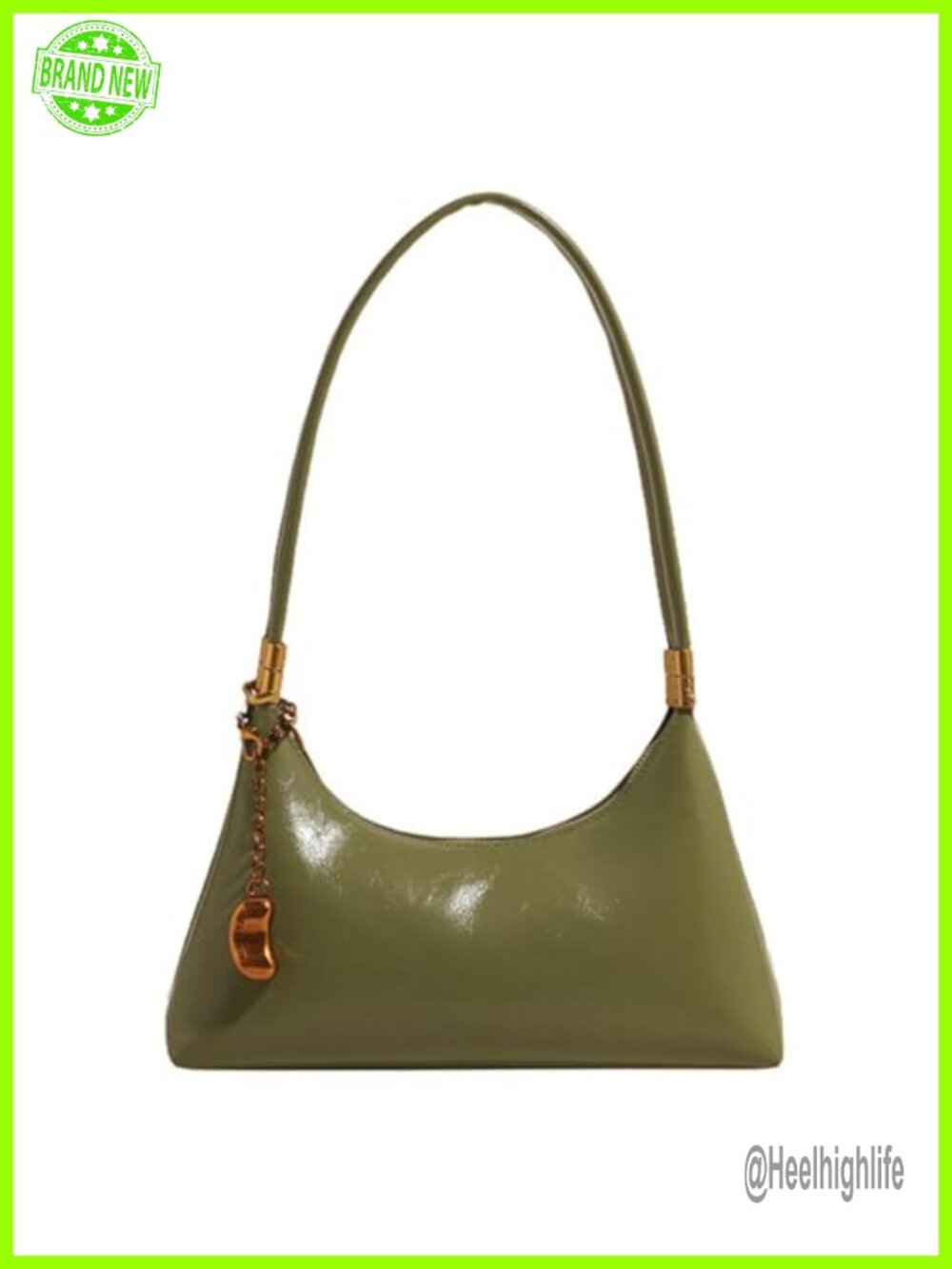 NEBIL Small Vintage Y2K Patent Shoulder Bag Purse Underarm Clutch Women